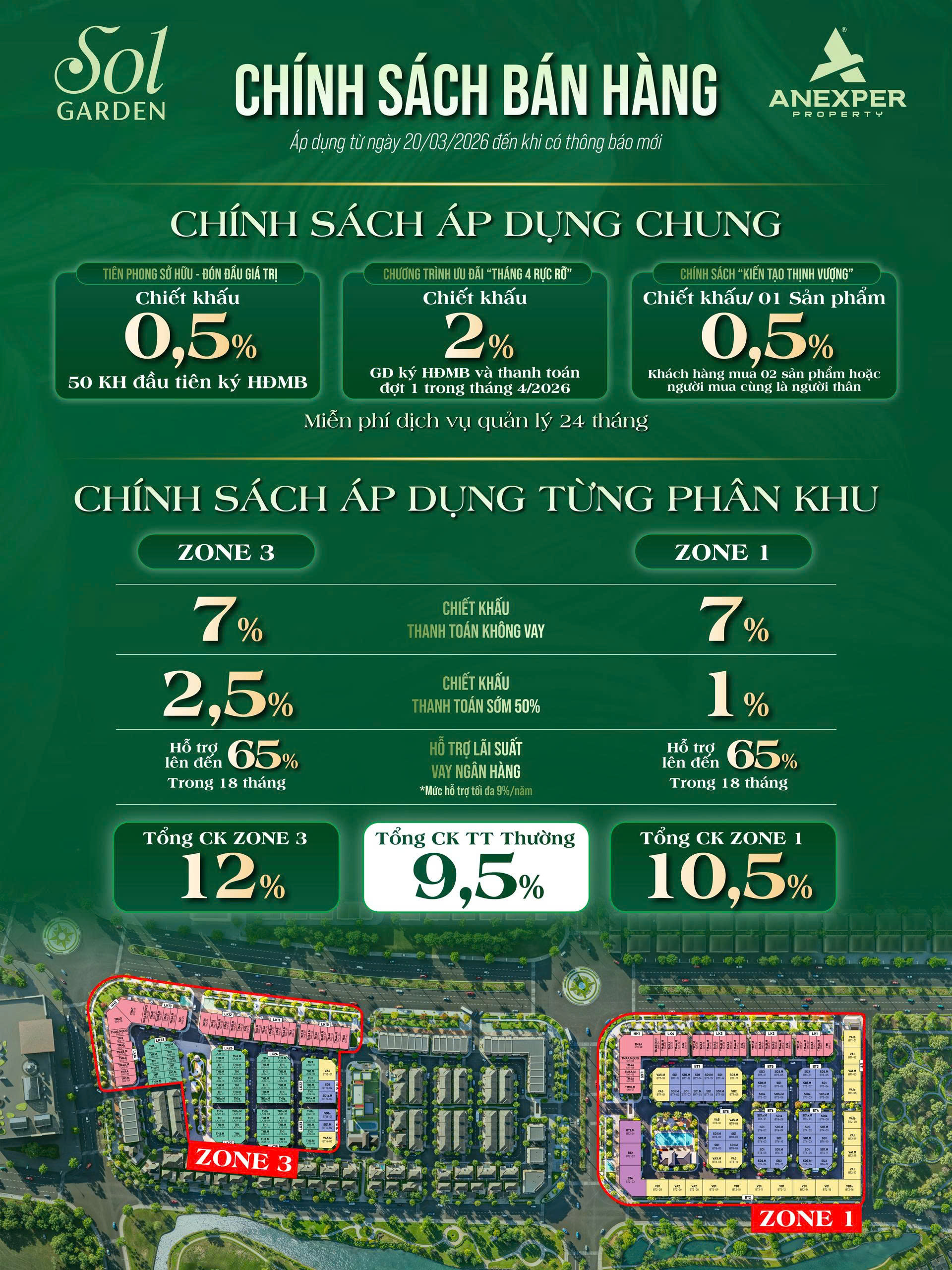 Chính sách bán hàng dự án Sol Garden Thủy Nguyên